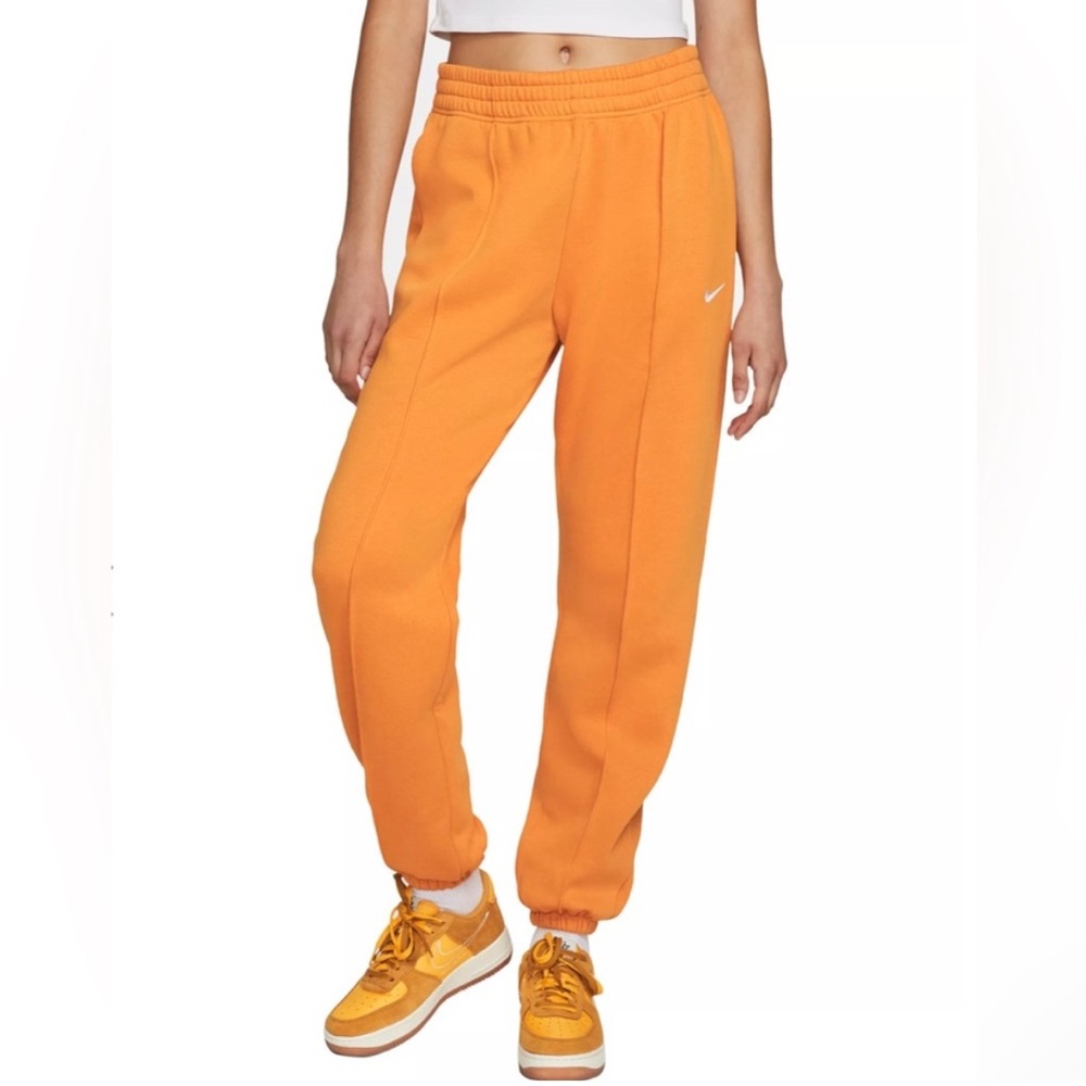NIKE orange fleece lined sweatpants